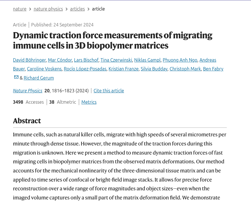 Nature Physics publication